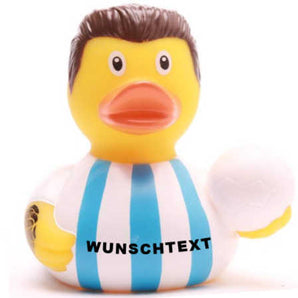 Ente Fussballstar - weiss - Personalisiert