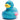 Badeente Union Jack Glitter - blau