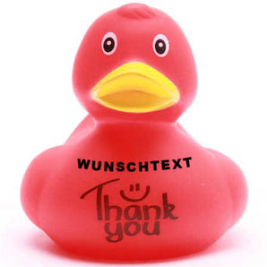 Badeente Thank You - rot - Personalisiert