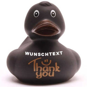 Badeente Thank You - schwarz - Personalisiert