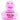 Badeente Lucky Ducky - pink - PERSONALISIERT - schwarz