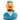 Badeente Stewardess - PERSONALISIERT - schwarz