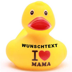 Badeente I love Mama - Personalisiert