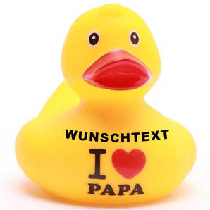 Badeente I love Papa - Personalisiert