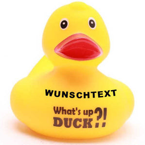Badeente "What's up Duck?!" - Personalisiert