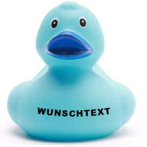 Badeente hellblau - Personalisiert