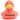 Badeente orange - PERSONALISIERT - schwarz