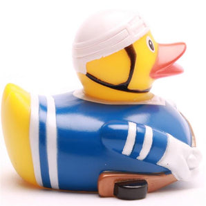 Badeente Eishockey blau