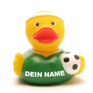 Ente Fussballer grünes Trikot - Personalisiert