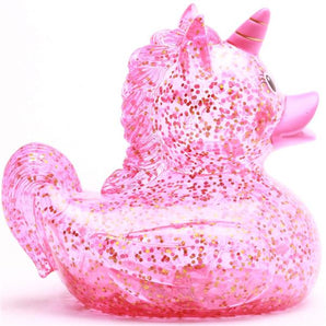 Glitzer Einhorn pink Quietscheente