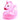 Glitzer Einhorn pink Quietscheente XL