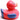 Badeente Superheld rot-blau XL