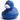 Badeente Birte - blau - 8 cm