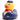 Badeente Stewardess - roter Schal