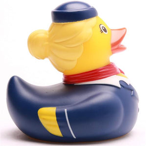 Badeente Stewardess - roter Schal