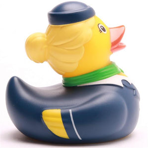 Badeente Stewardess - grüner Schal