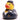 Badeente Stewardess - blauer Schal