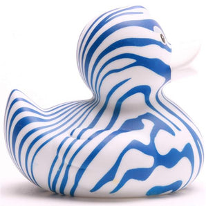 Zebra Badeente - blau