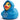 Badeente British Hoodie - blau - 9,5 cm
