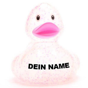 Ente Glitzer pink - Personalisiert