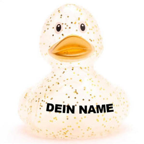 Ente Glitzer gold - Personalisiert