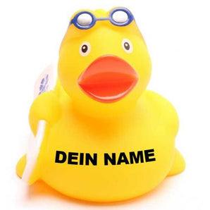 Quietscheentchen Surfer - blau - Personalisiert