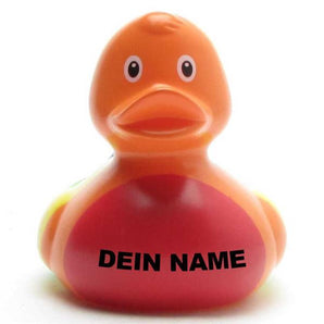 Ente Happy Pride bunt gestreift - Personalisiert