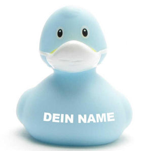 Corona Ente blau blanko - Personalisiert