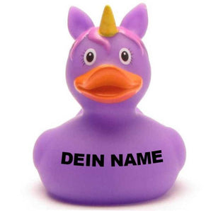 Ente Einhorn lila - Personalisiert