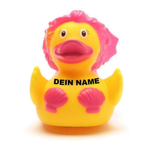 Ente Meerjungfrau - pink - Personalisiert