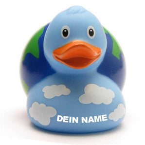 Ente Weltkugel - Personalisiert