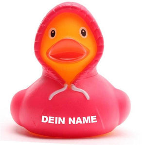 Hoodie Ente - pink - Personalisiert