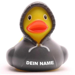 Hoodie Ente - grau - Personalisiert