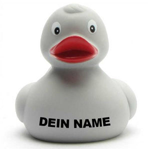 Ente Romy - grau - 8 cm - Personalisiert