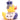 Badeente King Charles - blau