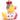 Badeente King Charles - rot