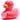 Badeente Herzchen - rot