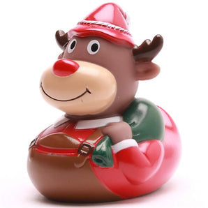 Quietscheente Rentier im Bayern Look