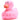 Badeente Herzchen - pink