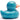 Badeente Glitzer - blau