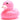Badeente Glitzer - rot