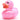 Glitzer Quietscheente - pink