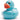 Glitzer Quietscheente - blau