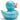 Glitzer Quietscheente - blau
