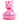 Glitzer Einhorn pink Quietscheente - PERSONALISIERT- schwarz