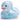 Mini Badeente Glitzer - blau