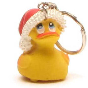 Quietscheente Weihnachtsmann Schlüsselanhänger