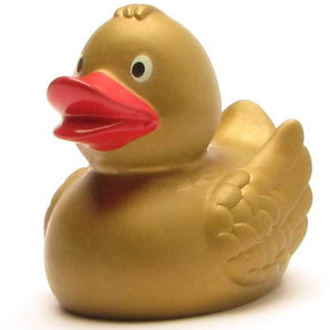 Edle Quietscheente in Gold 8 cm