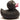 Quietscheentchen Babsi Schwarz 8 cm