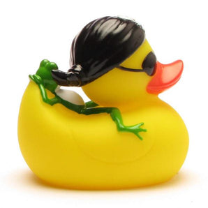 Pirat Quietscheentchen mit Frosch